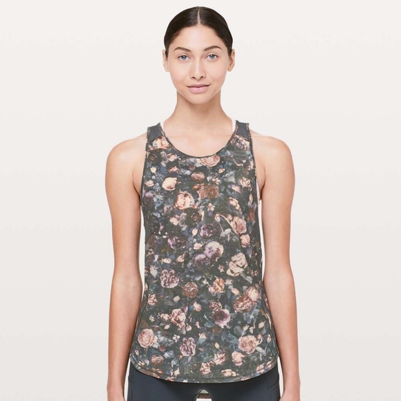 Lululemon Wunder Under Crop II Scallop Pant/Top Set Frosted Rose Multi /Melanite - Picture 5 of 12